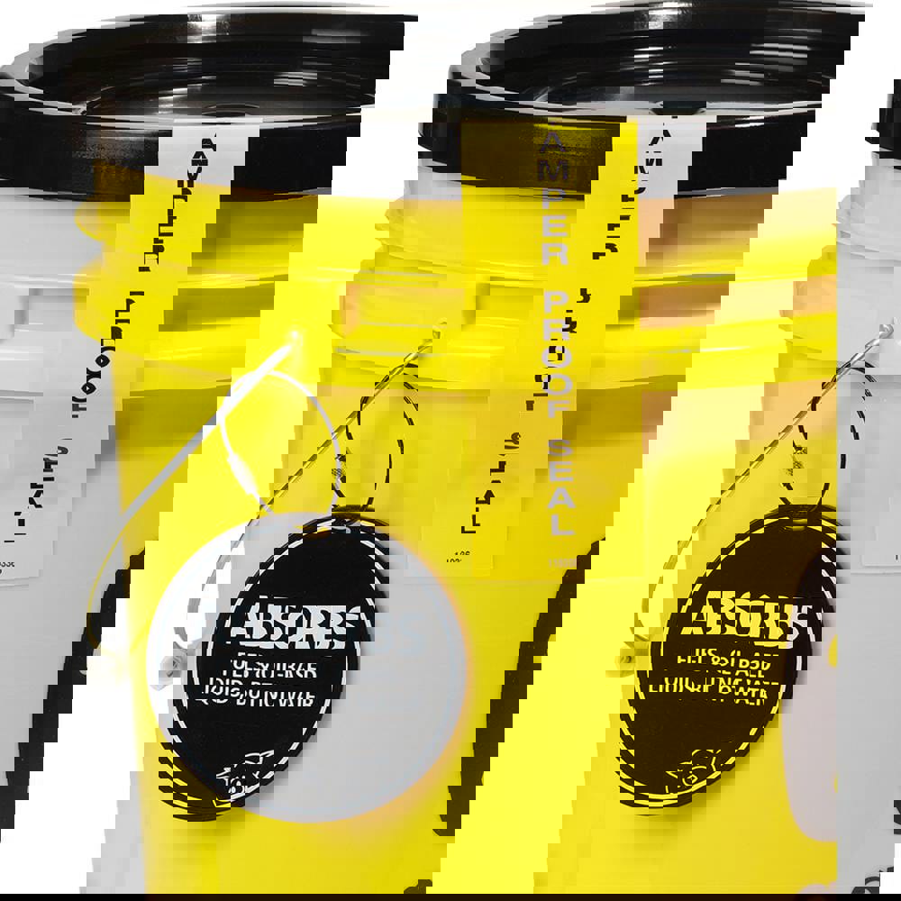 Spill Kits; Kit Type: Oil Based Liquids Spill Kit; Container Type: Bucket; Container Size (Lb.): 5 gal; Absorption Capacity: 4.3 gal; Color: Hi-Vis Yellow; Portable: Yes; Capacity per Kit (Gal.): 4.3 gal